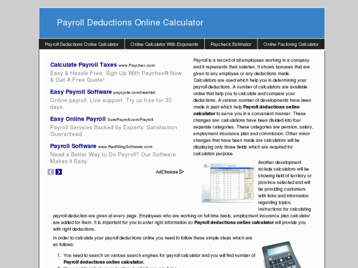 www.payrolldeductionsonlinecalculator.com