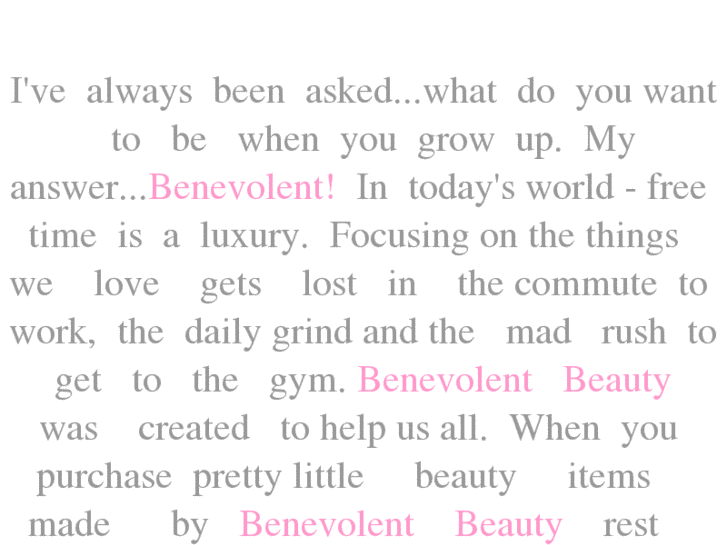 www.benevolentbeautyinc.com