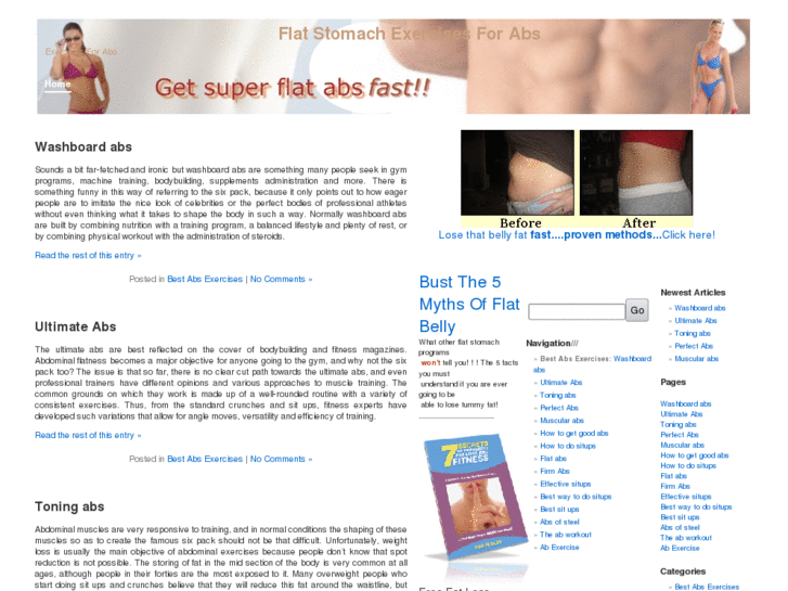 www.flatstomachexercisesforabs.com