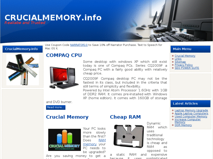 www.crucialmemory.info