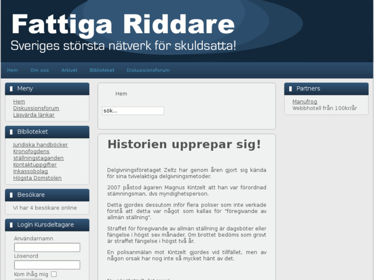 www.fattiga-riddare.se