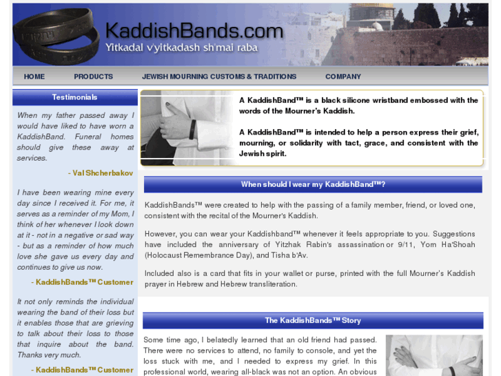 www.kaddishbands.com