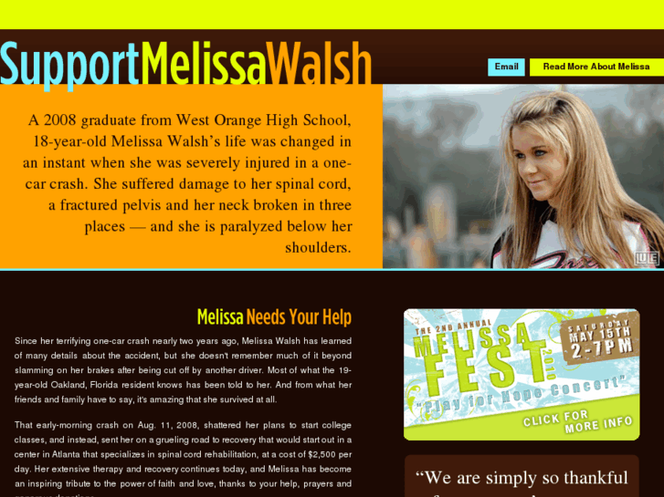 www.supportmelissawalsh.com