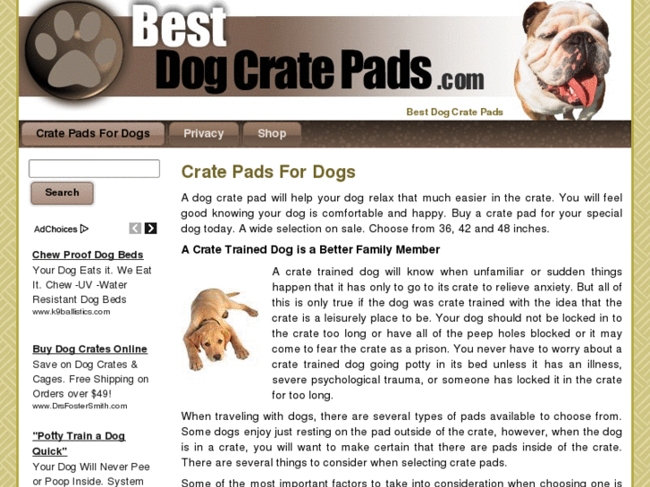 www.bestdogcratepads.com