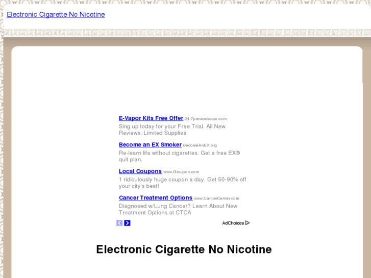 www.electroniccigarettenonicotine.com