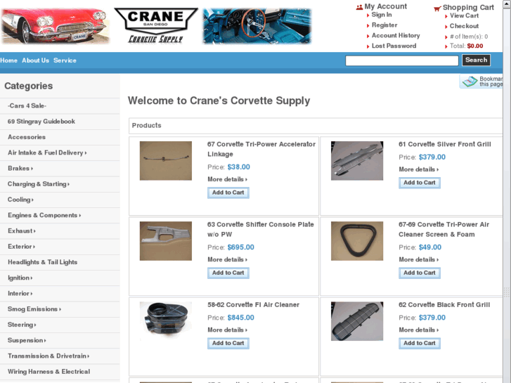 www.cranescorvettesupply.com