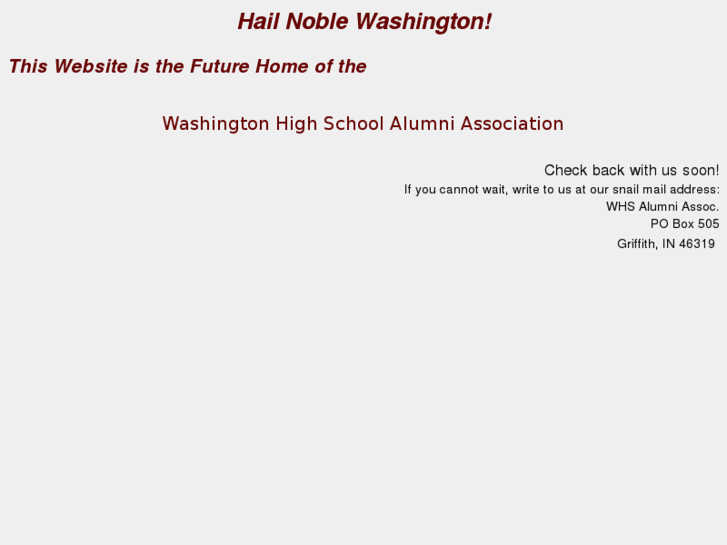 www.whsalumni.org