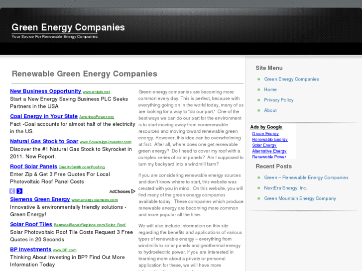 www.greenrenewableenergycompanies.com