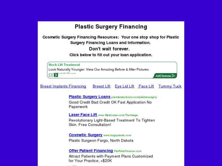 www.plastic-surgery-financing.com