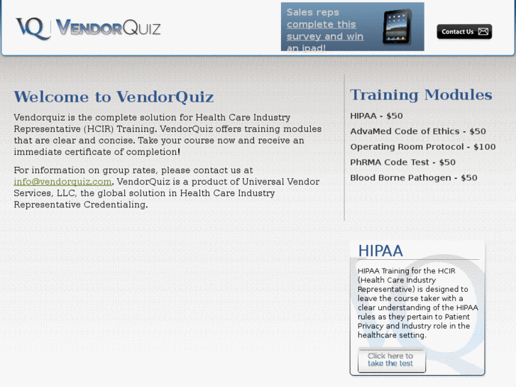 www.vendorquiz.com