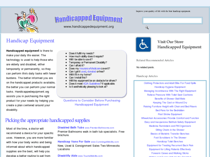 www.handicappedequipment.org