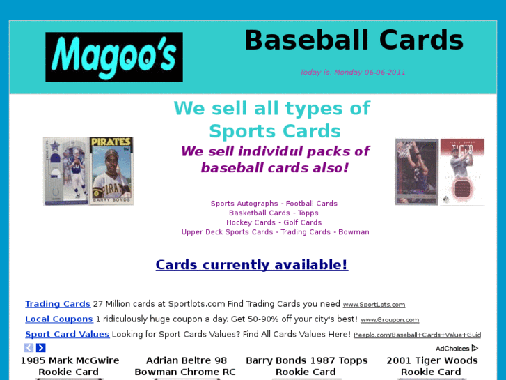 www.magoosbaseballcards.com