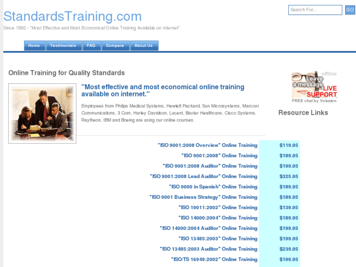 www.standardsonlinetraining.com