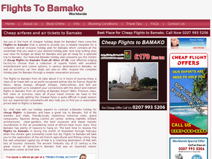 www.flightstobamako.com