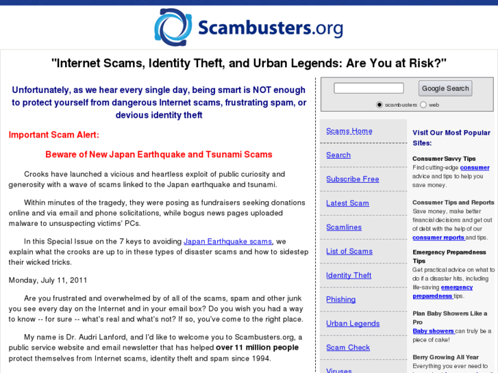 www.scambusters.org