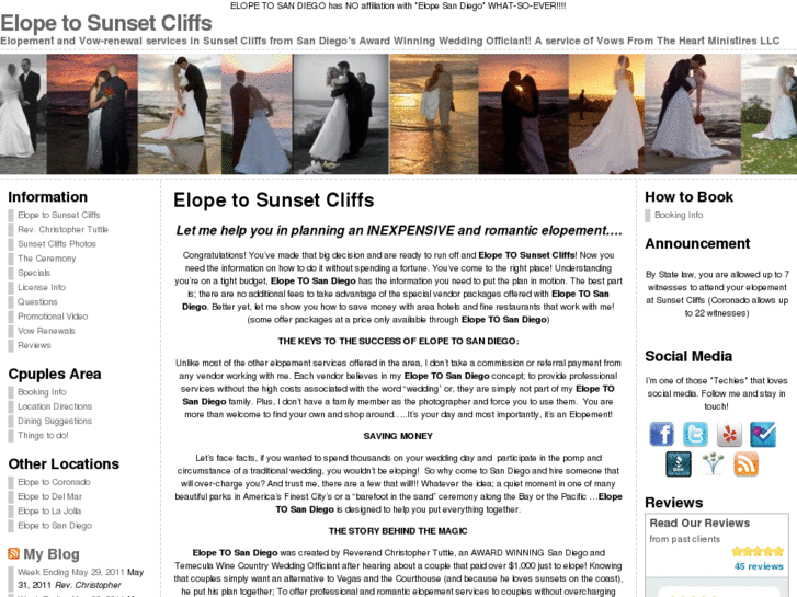 www.elopetosunsetcliffs.com