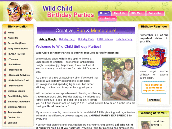 www.wild-child-birthday-parties.com