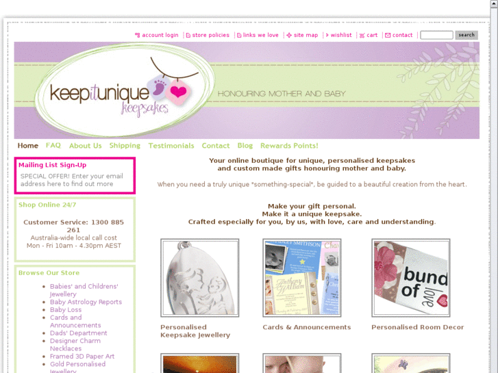 www.keepituniquekeepsakes.com