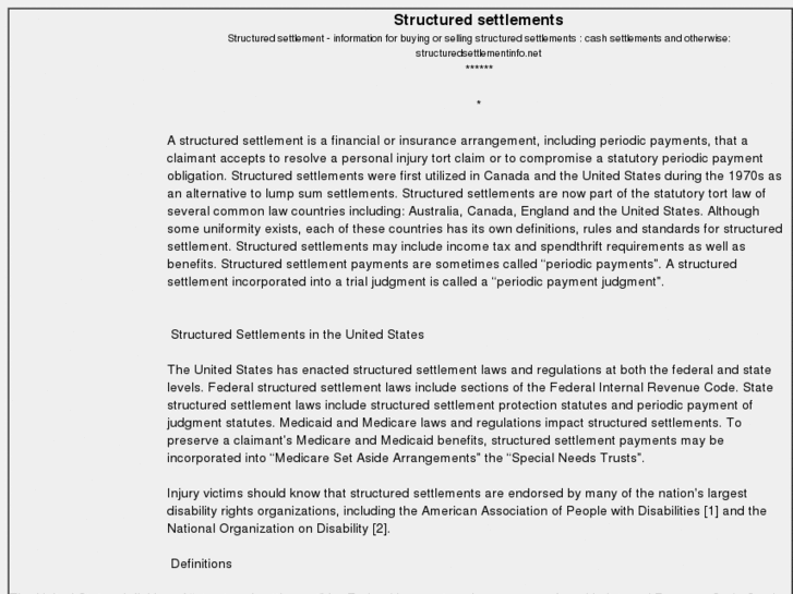 www.structuredsettlementinfo.net