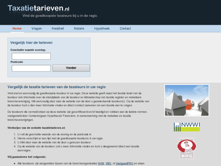 www.taxatietarieven.nl