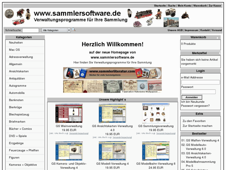 www.sammlersoftware.de