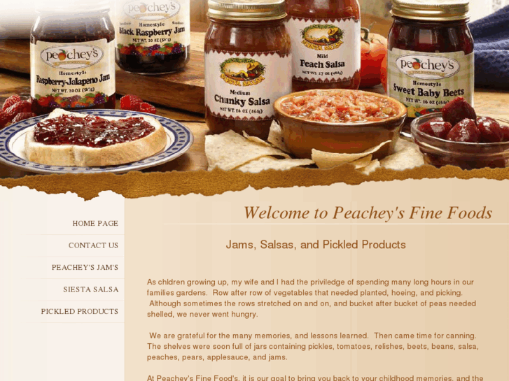 www.peacheysfinefoods.com