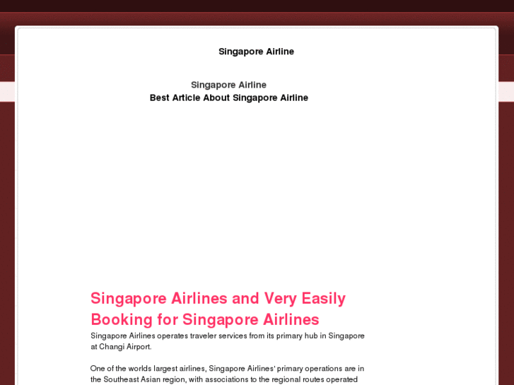 www.singaporeairline.net