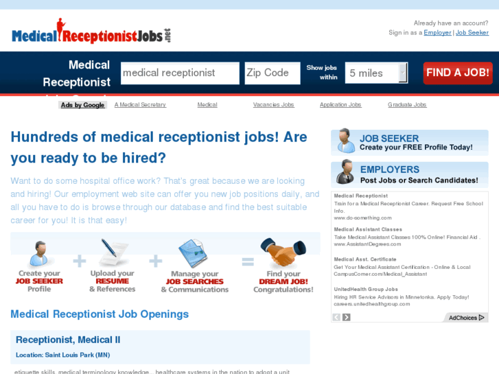 www.medicalreceptionistjobs.net