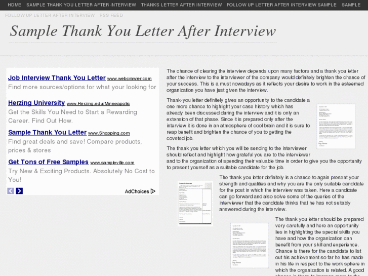 www.samplethankyouletterafterinterview.com