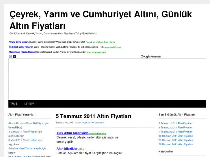 www.gunlukaltinfiyatlari.com