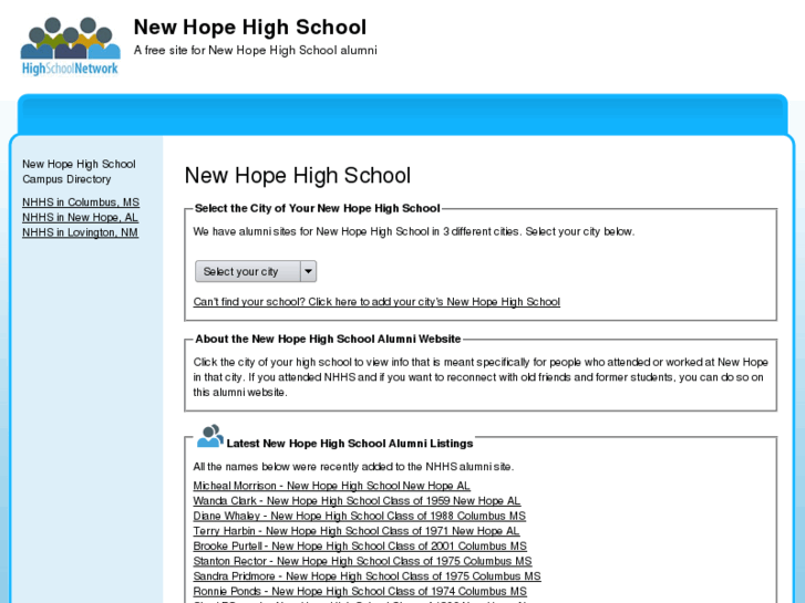 www.newhopehighschool.org