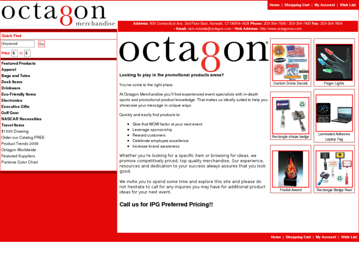 www.octagonmerchandise.com