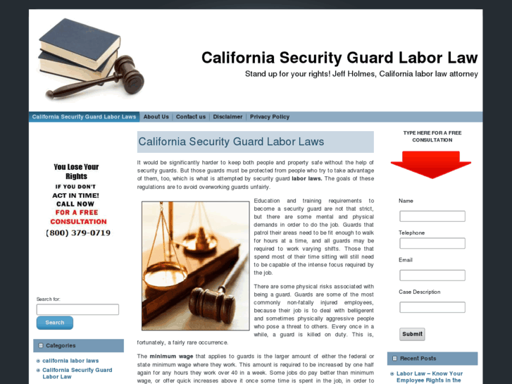 www.californiasecurityguardlaborlaw.com