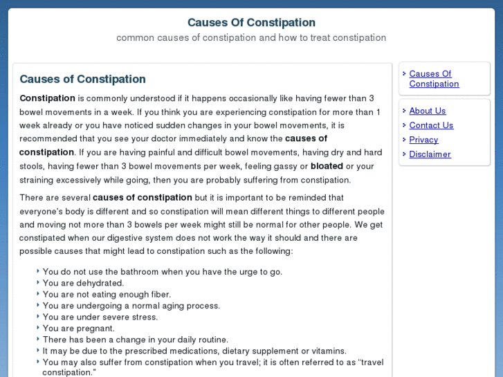 www.causesofconstipation.org