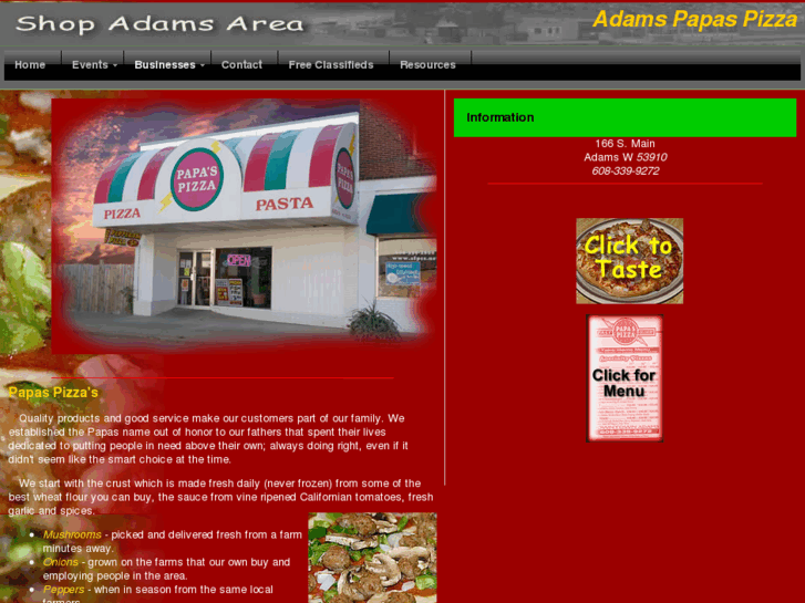 www.adamspapaspizza.com