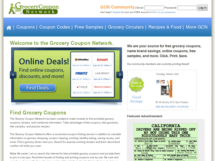 www.grocerycouponnetwork.com