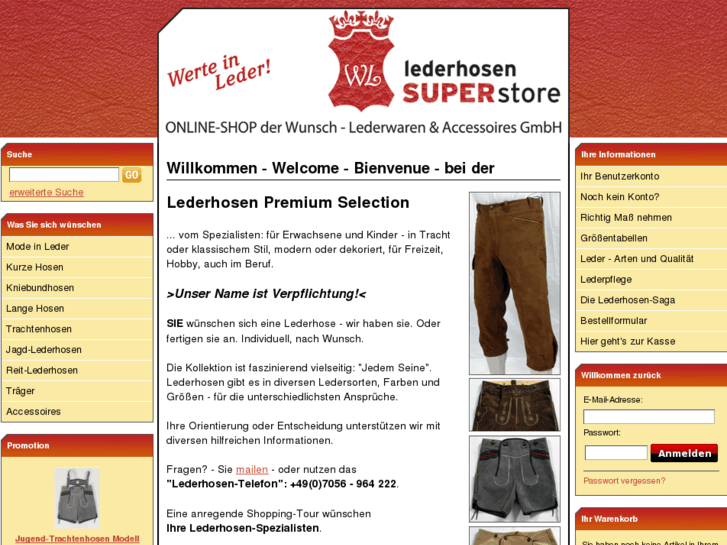 www.lederhosensuperstore.com