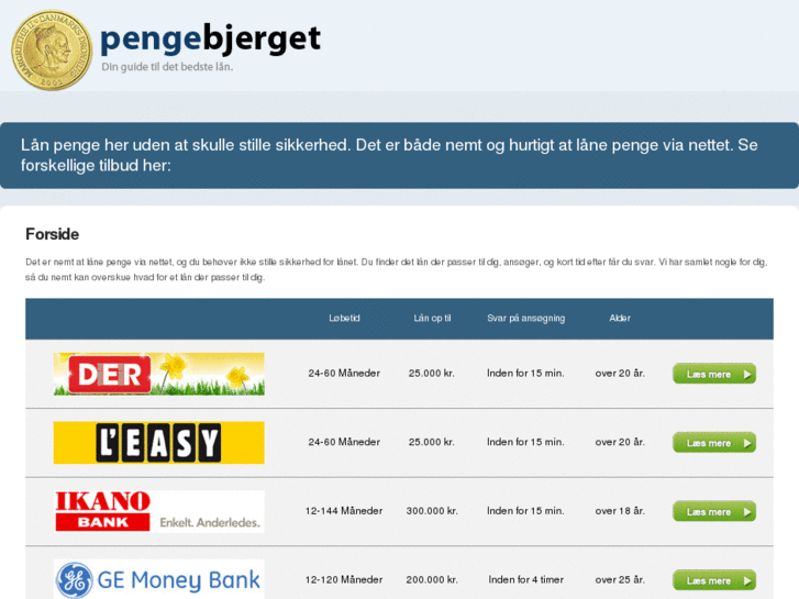 www.pengebjerget.dk