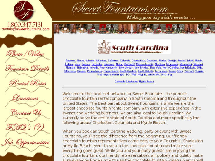 www.southcarolinachocolatefountains.net