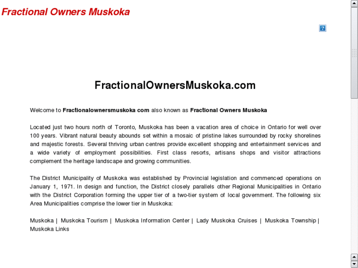 www.fractionalownersmuskoka.com