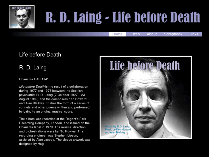 www.rdlaing-lifebeforedeath.com