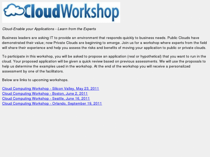 www.cloudworkshop.org