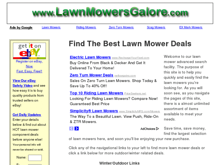 www.lawnmowersgalore.com