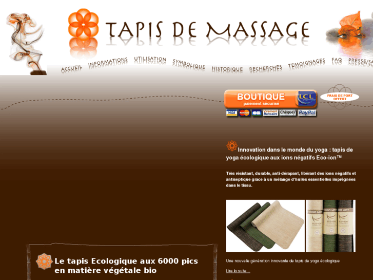 www.tapisdemassage.com