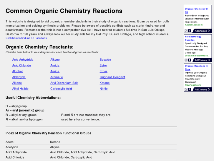 www.ochemreactions.com