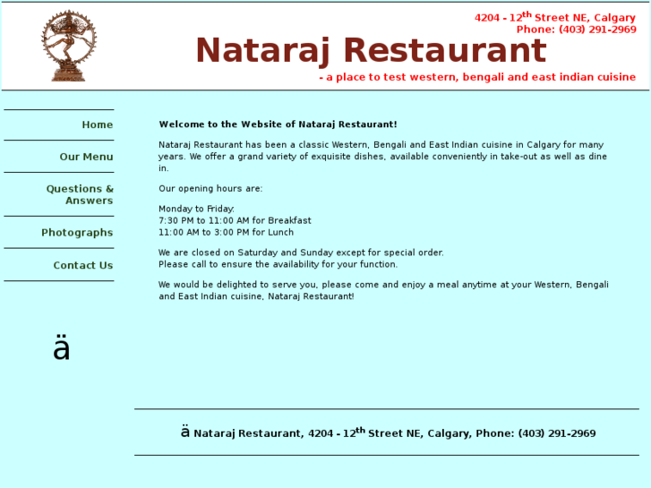 www.natarajrestaurant.com