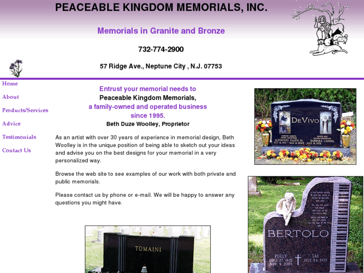 www.peaceablekingdommemorials.com