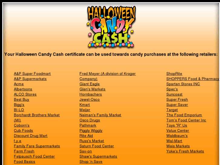 www.halloweencandycash.com