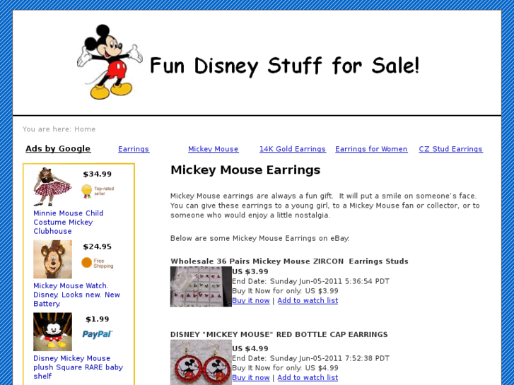 www.mickeymouseearrings.com