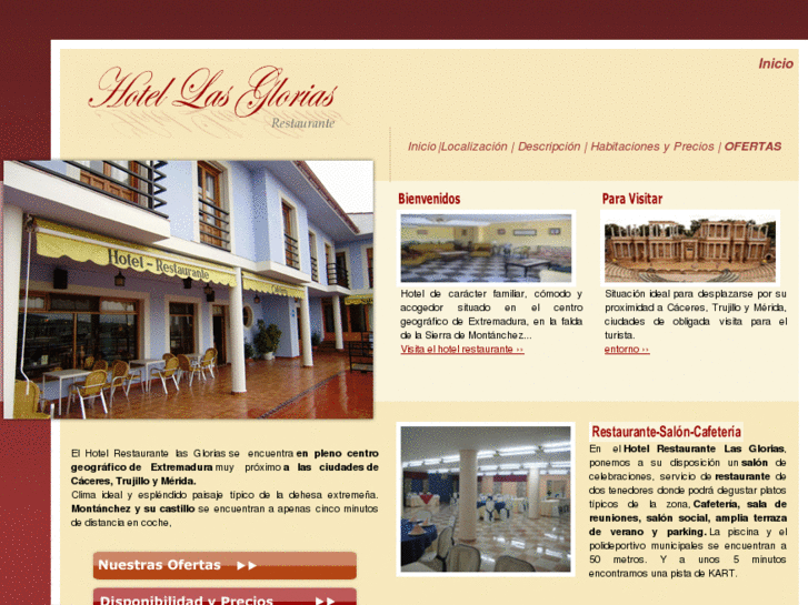 www.hotelrestaurantelasglorias.es